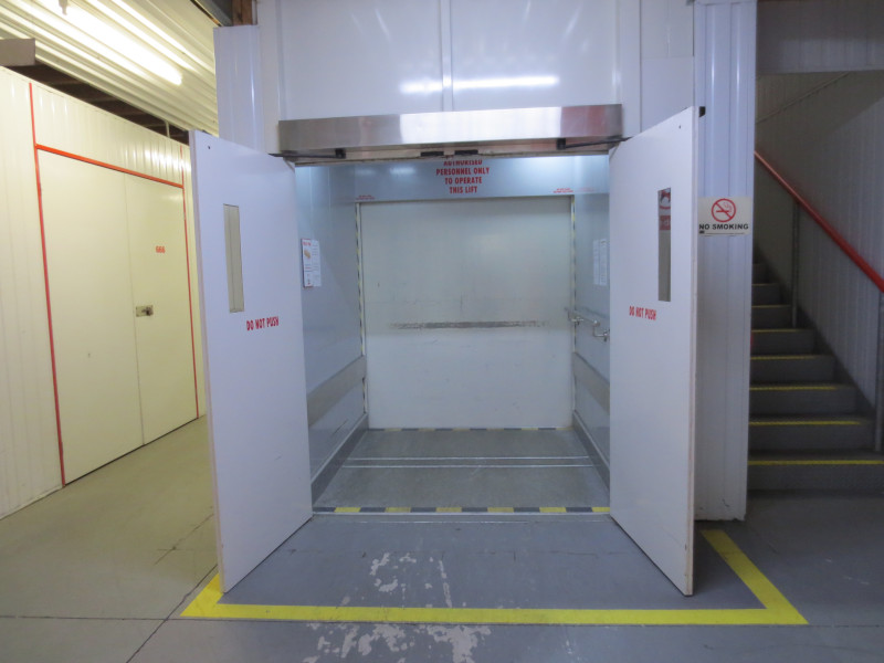 heavy duty storage lift to units on second level